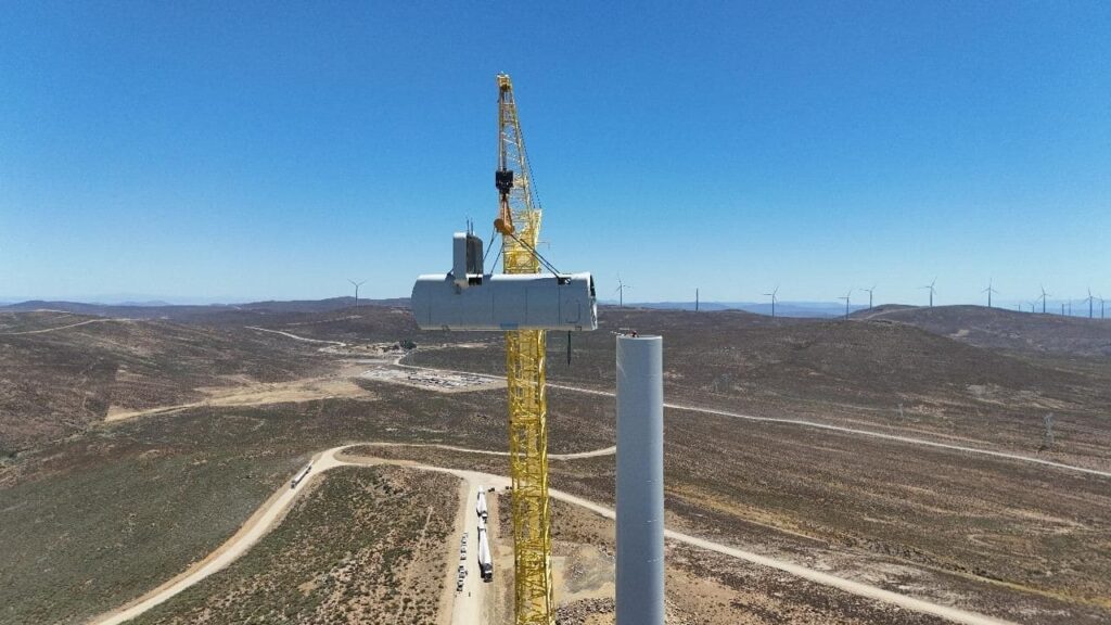 grúas en montaje aerogeneradores