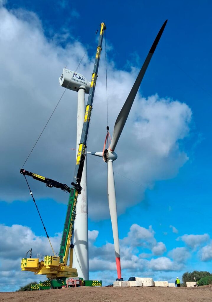 grua indústria eòlica